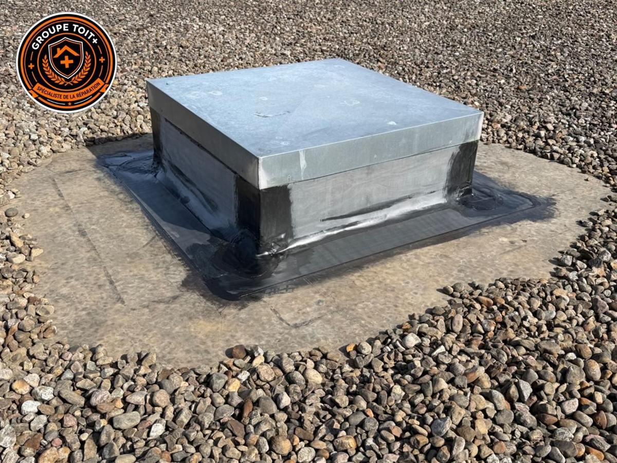 Curb d’équipement étanchéifié en membrane EPDM